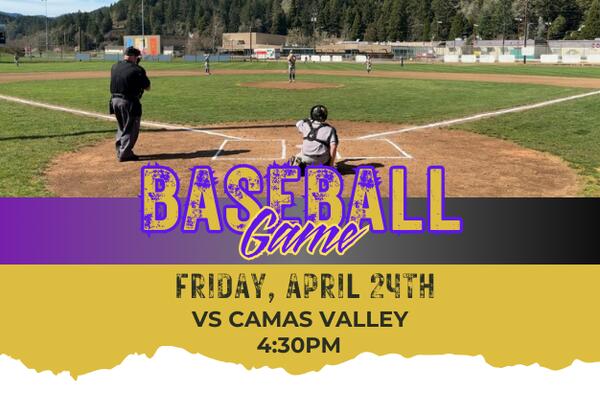 Warrior Baseball vs. Camas Valley - April 24 @ 4:30pm