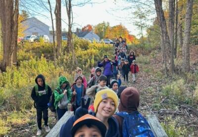 Students depart from the school