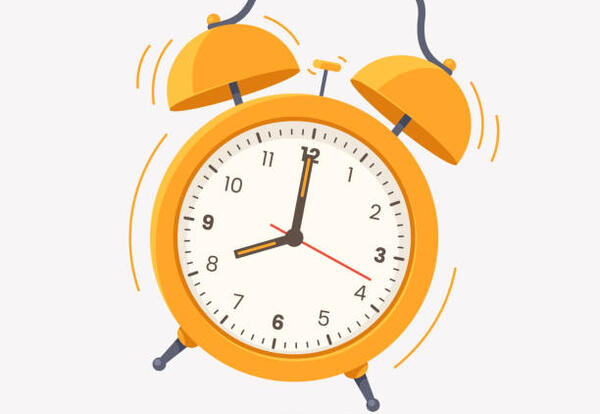 yellow alarm clock