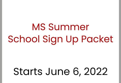 Summer School Sign Up