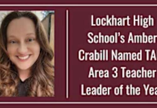 Lockhart High School’s Amber Crabill Named TAFE Area 3 Teacher Leader of the Year