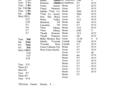 Baseball Schedule