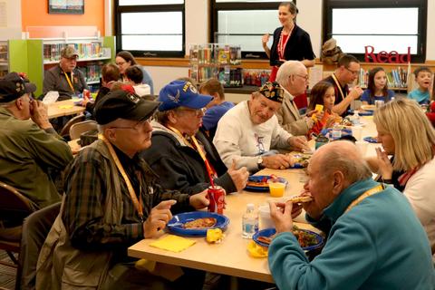 Roosevelt School, Lunch with Veterans 