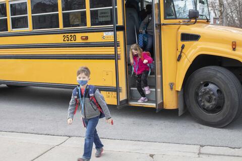 First day back at Washington Elementary School