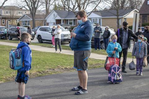 First day back at Washington Elementary School