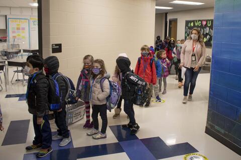 First day back at Washington Elementary School