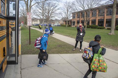 First day back at Washington Elementary School