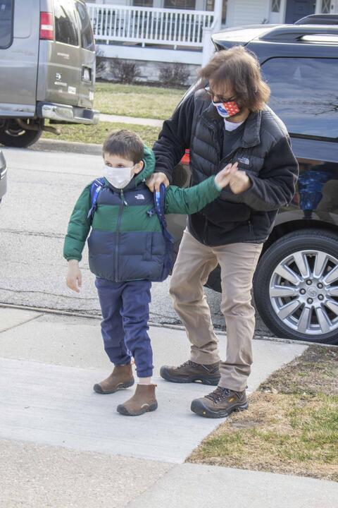 First day back at Washington Elementary School