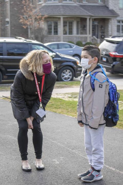 First day back at Washington Elementary School