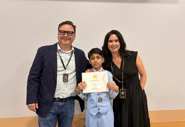 Lincoln 6th Grader Mahad Rafi wins a 2026 Student Star Award