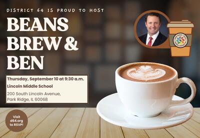 Flyer for Beans, Brew & Ben Event on September 10