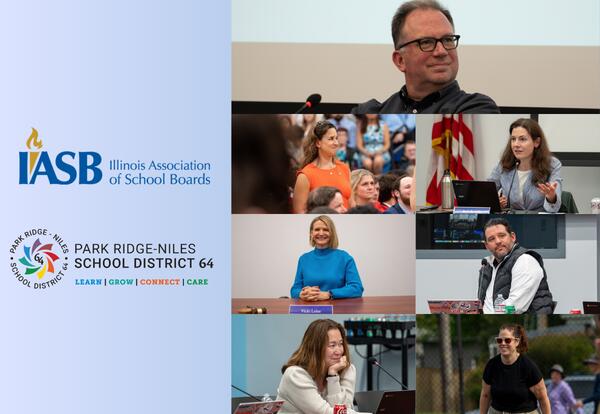Board Members alongside the IASB and District 64 Logo