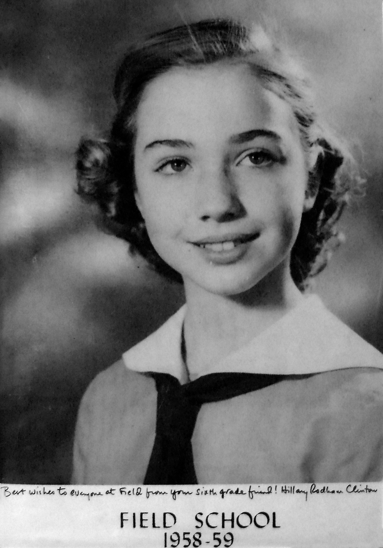 Hillary Rodham Clinton 6th Grade Photo