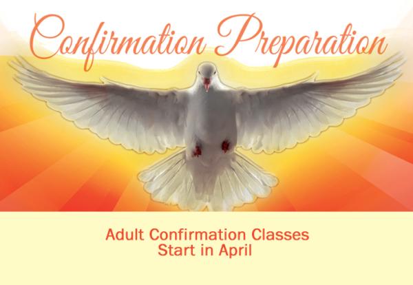 Adult Confirmation Classes Start in April