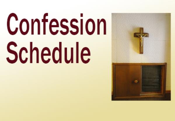 Confession Schedule