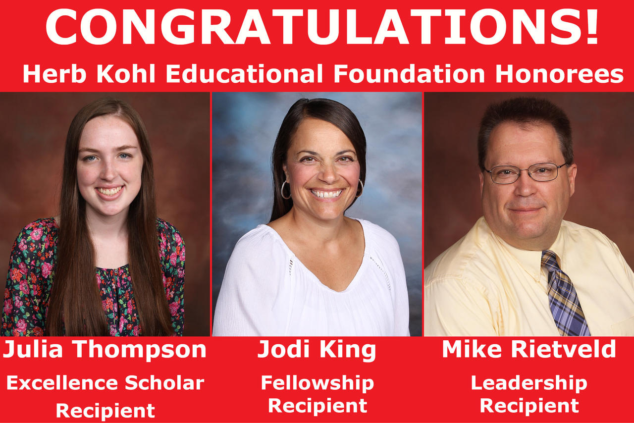 Three Kimberly Recipients Honored by the Herb Kohl Educational