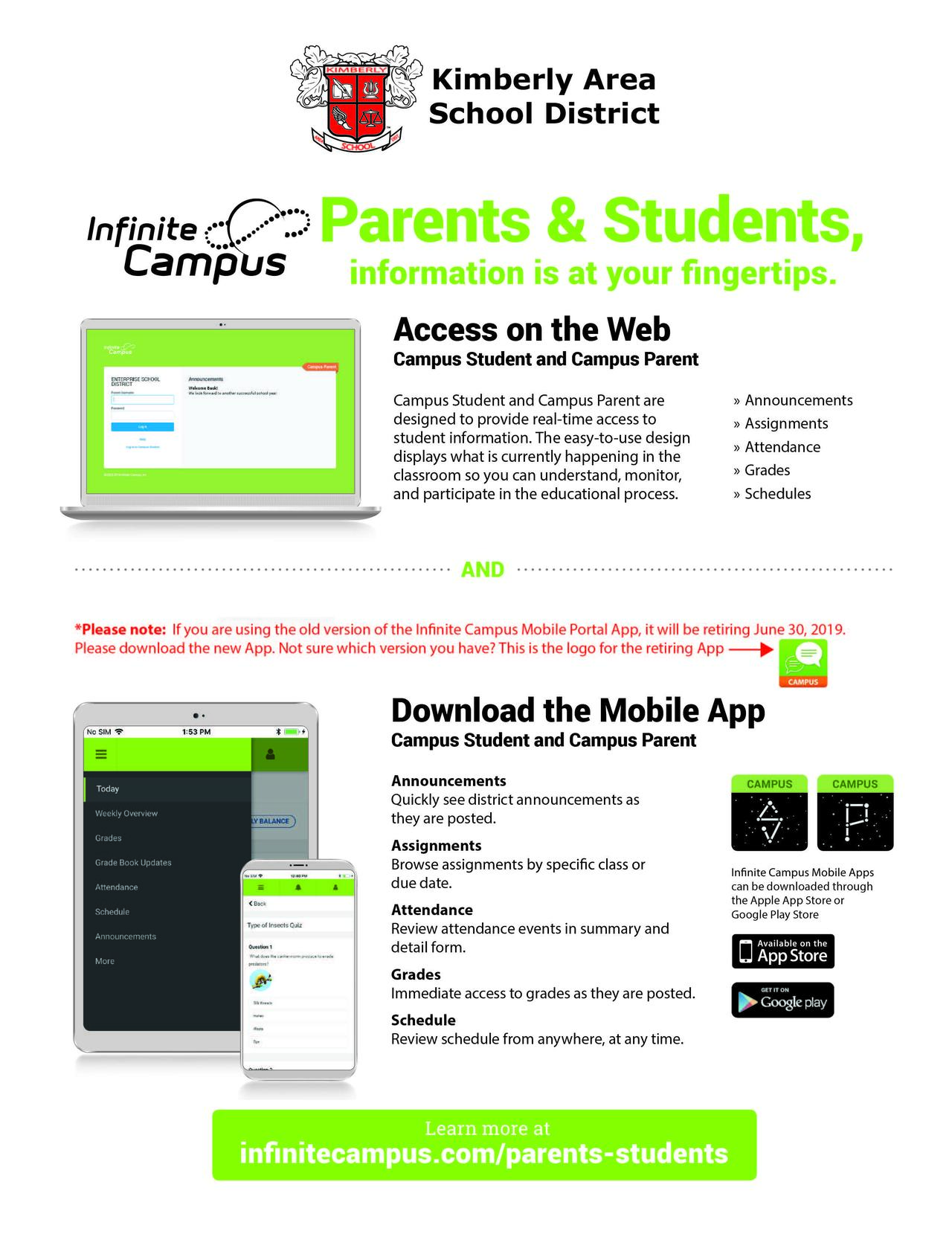 Infinite Campus Mobile Apps JR Gerritts Middle School