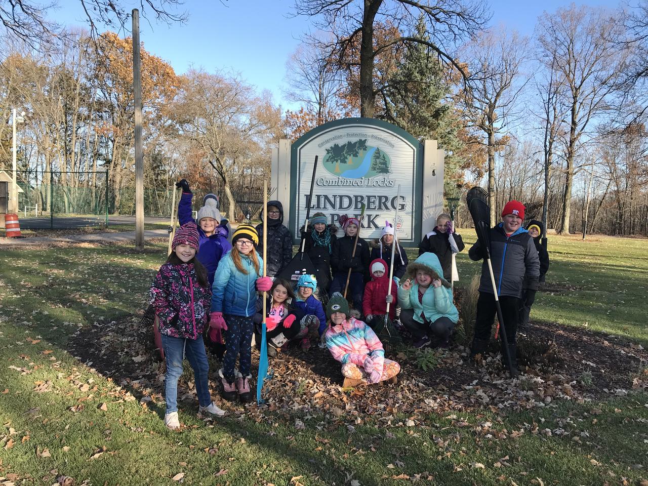 Janssen Students Raked Leaves at Lindberg Park Communications