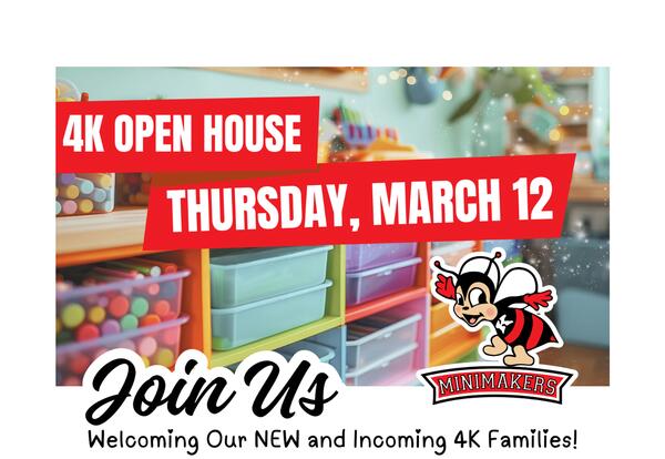 4K open house banner with text