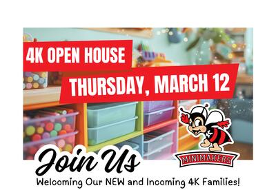 4K open house banner with text