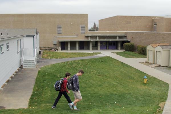 Portables and small storage sheds behind WHS
