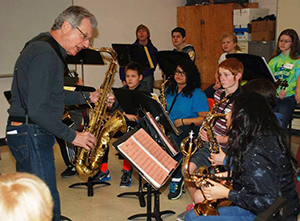 Tom teaching sax