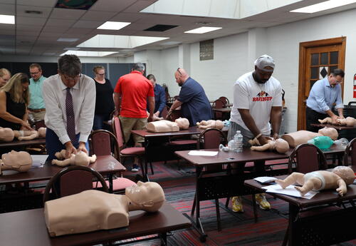 Photo of CPR training
