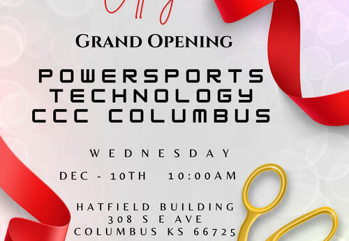 Ribbon Cutting Invitation graphic for Powersports Technology CCC Columbus Program