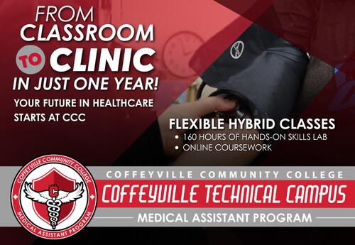 From classroom to clinic in just one year! Your future in Healthcare starts at CCC
