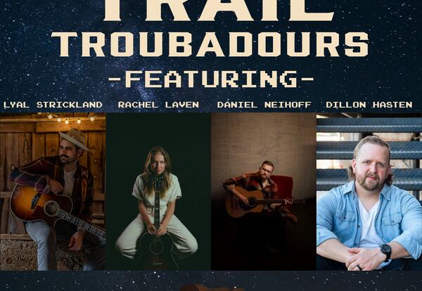 Daniel Neihoff and Lyal Strickland, joined by musical friends Rachel Laven and Dillon Hasten.