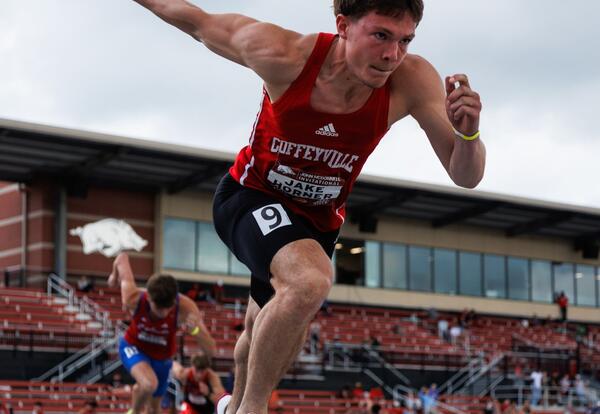 Jake Horner Track Student 400 Meter Hurdles (Picture by Wyatt Goode)