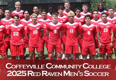 Coffeyville Community College 2025 Red Raven Men's Soccer team