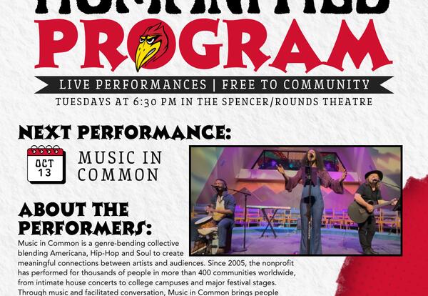 Coffeyville Community College’s Humanities Program will welcome Music in Common