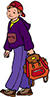 student walking to school