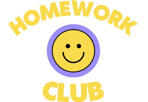 Homework club text with happy face