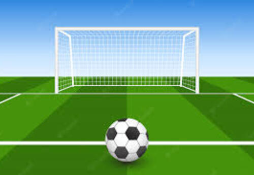 image of soccer ball and net