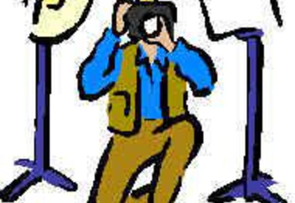 drawing of man doing a photoshoot