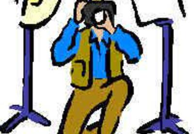 drawing of man doing a photoshoot