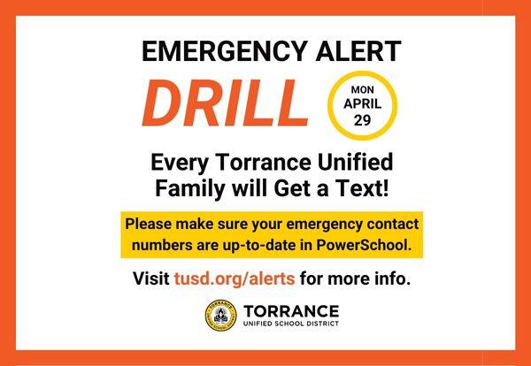 April 29th District Wide Test of the Emergency Alert System | District