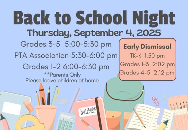 Back to School Night/PTA Association Meeting