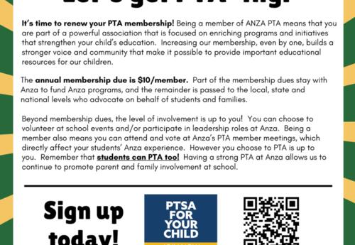 Support our PTA