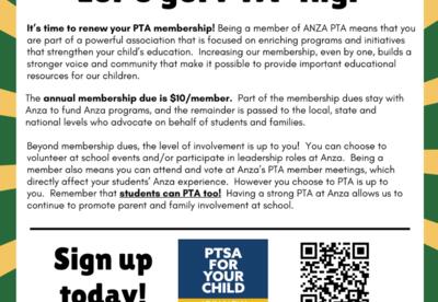 Support our PTA