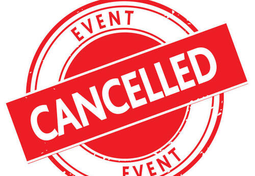 circle with text Event Cancelled