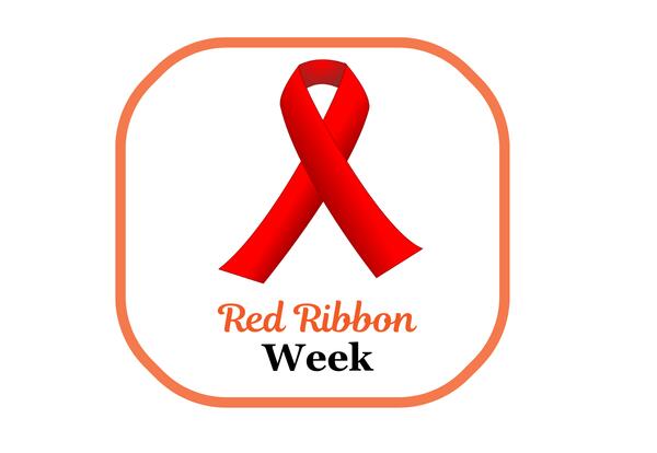 Red Ribbon with text saying Red Ribbon Week