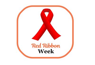 Red Ribbon with text saying Red Ribbon Week