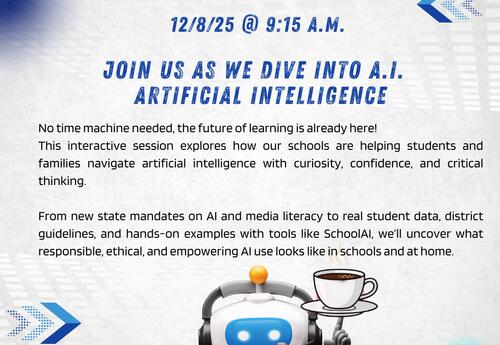 Join North Area Principals "Coffee with Principals" AI Discussion