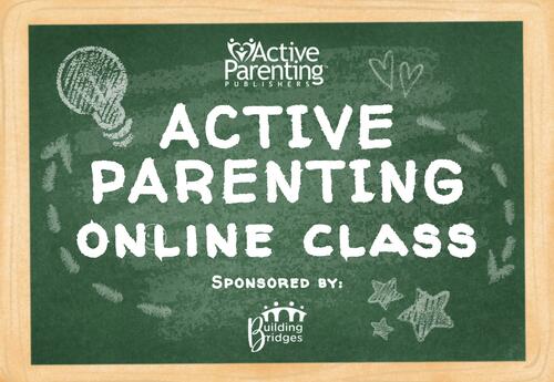 Active Parenting Online Class written on Chalkboard