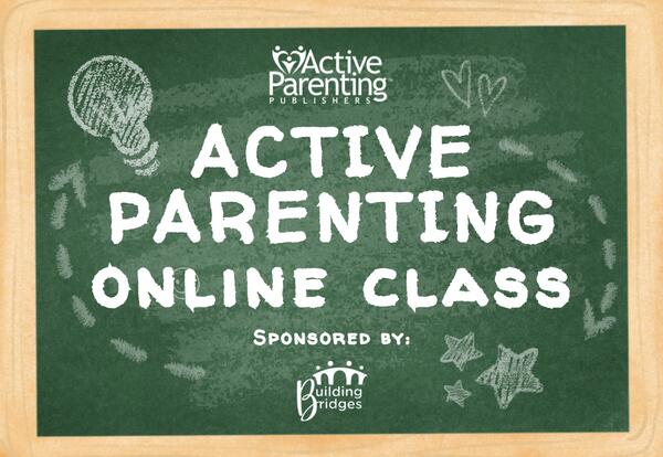 Active Parenting Online Class written on Chalkboard