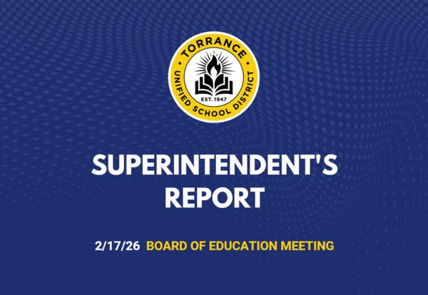 Superintendents Report 2-17-26