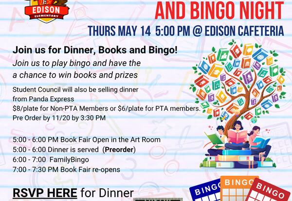 Family Literacy and Bingo Night Thurs 514